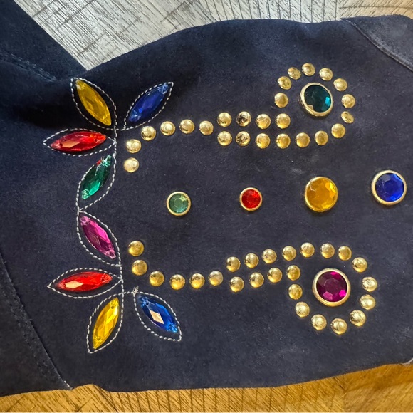 Aj Valenci Beautiful Embellished Suede Boots - Picture 7 of 11